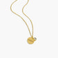 Classic Coin Necklace with Zirconia stone