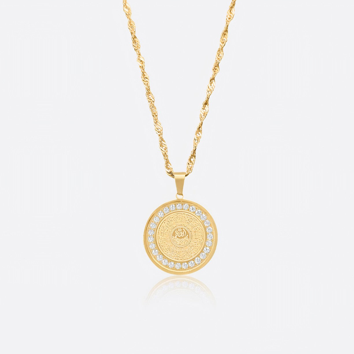 Ayatul kursi necklace with zirconia stones