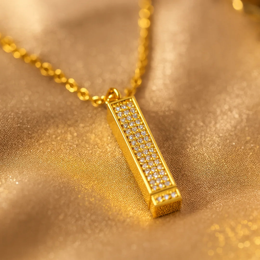 Zirkonia Bar Ketting