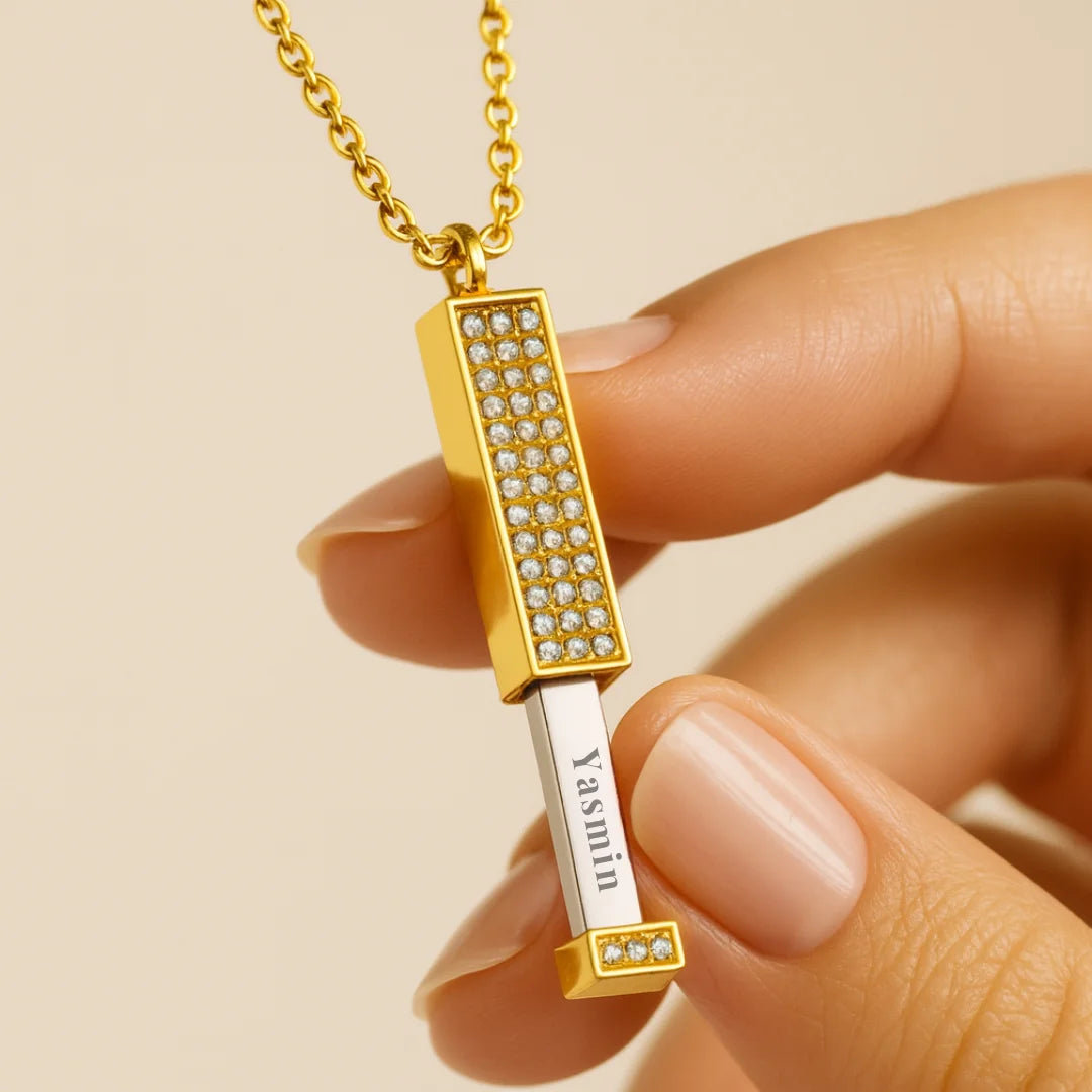 Zirkonia Bar Ketting