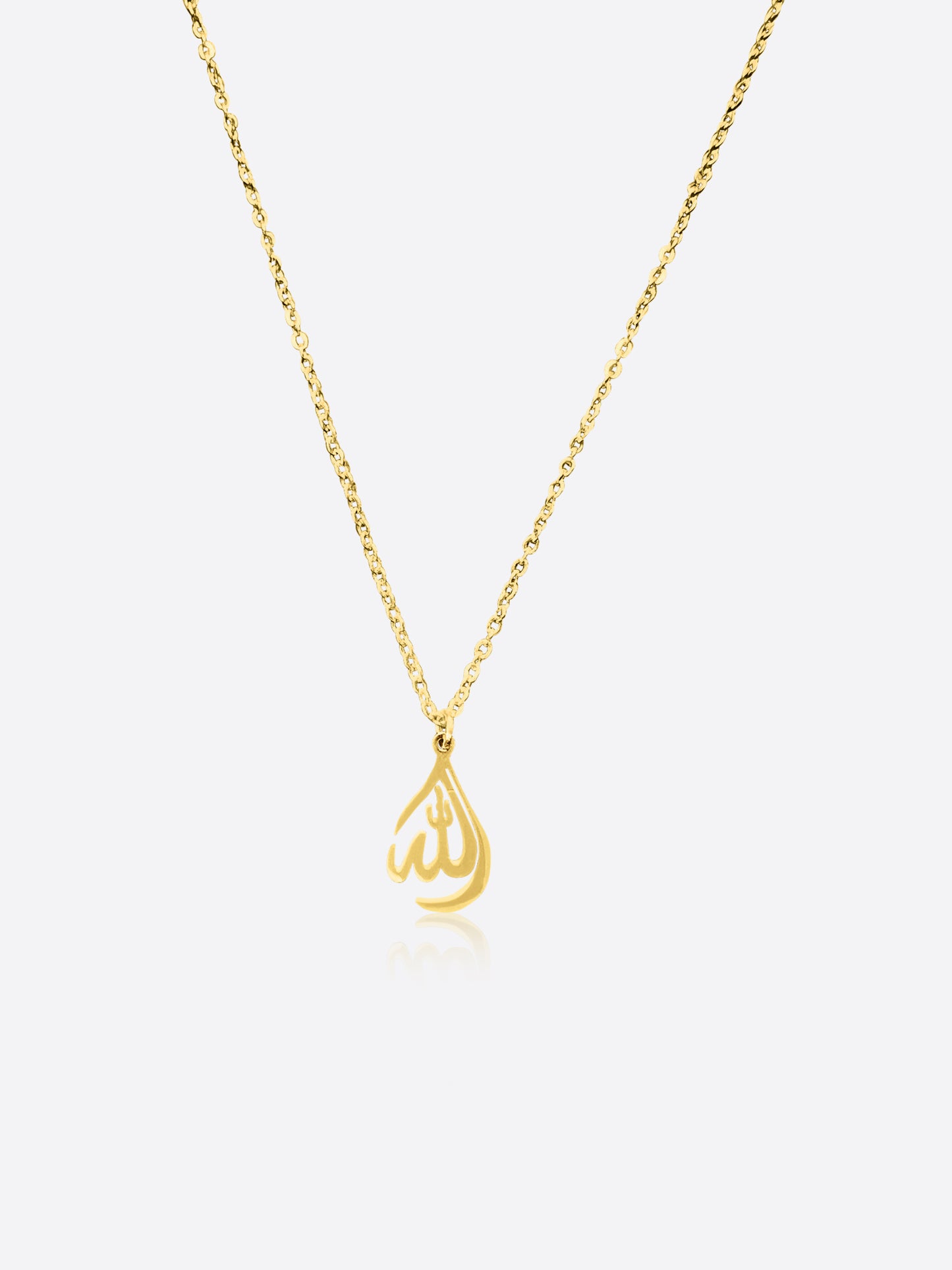 Necklace with Allah pendant in calligraphy | 18k Gold Plated