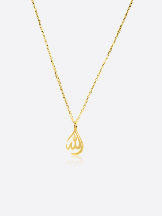 Necklace with Allah pendant in calligraphy | 18k Gold Plated